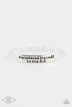 Load image into Gallery viewer, So She Did - White bracelet