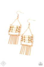 Load image into Gallery viewer, Tribal Tapestry - Gold earring