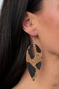 Cork Cabana Black earring