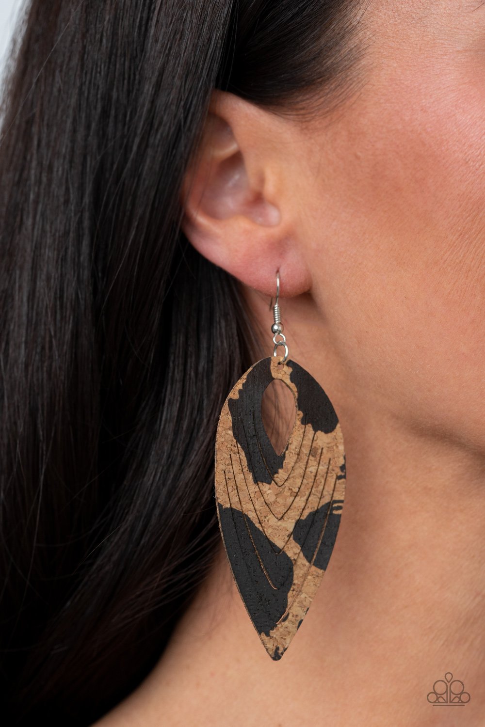 Cork Cabana Black earring