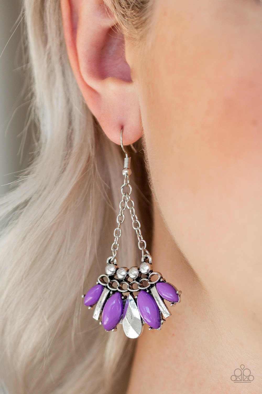 Terre Tribe purple earring