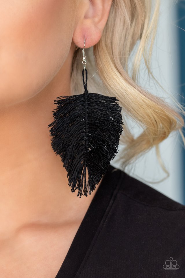 Hanging by a Thread black earring