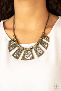 Vintage Vineyard brass necklace