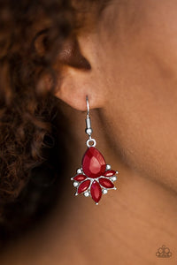 Glam Up red earring