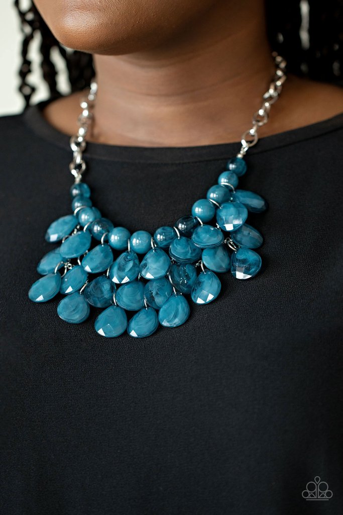 Sorry to Burst your bubble blue necklace