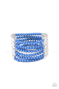 Layer it on Thick blue bracelet