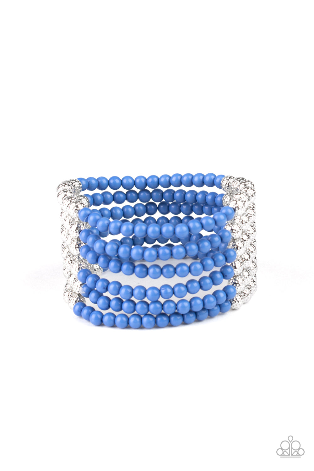 Layer it on Thick blue bracelet