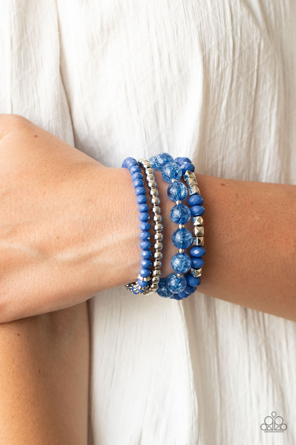 Layered Luster blue bracelet
