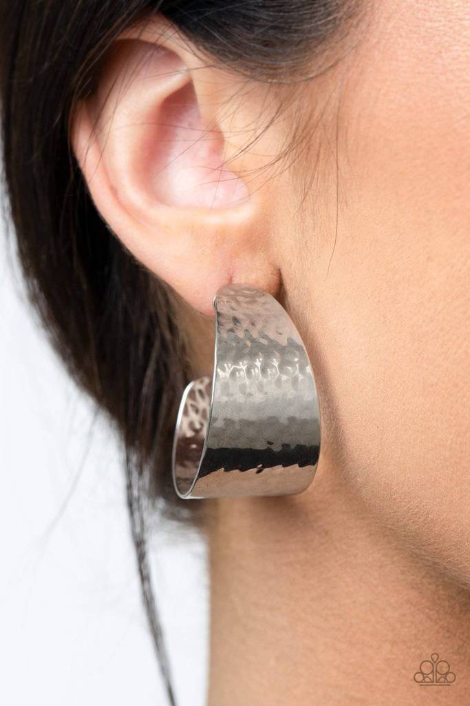 Flatten The Curve Silver earring