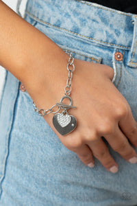 Heartbreak Bedazzle White Bracelet