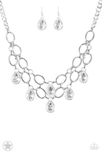 Load image into Gallery viewer, Show-Stopping Shimmer - White blockbuster necklace
