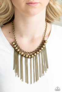 Powerhouse Prowl Brass Necklace