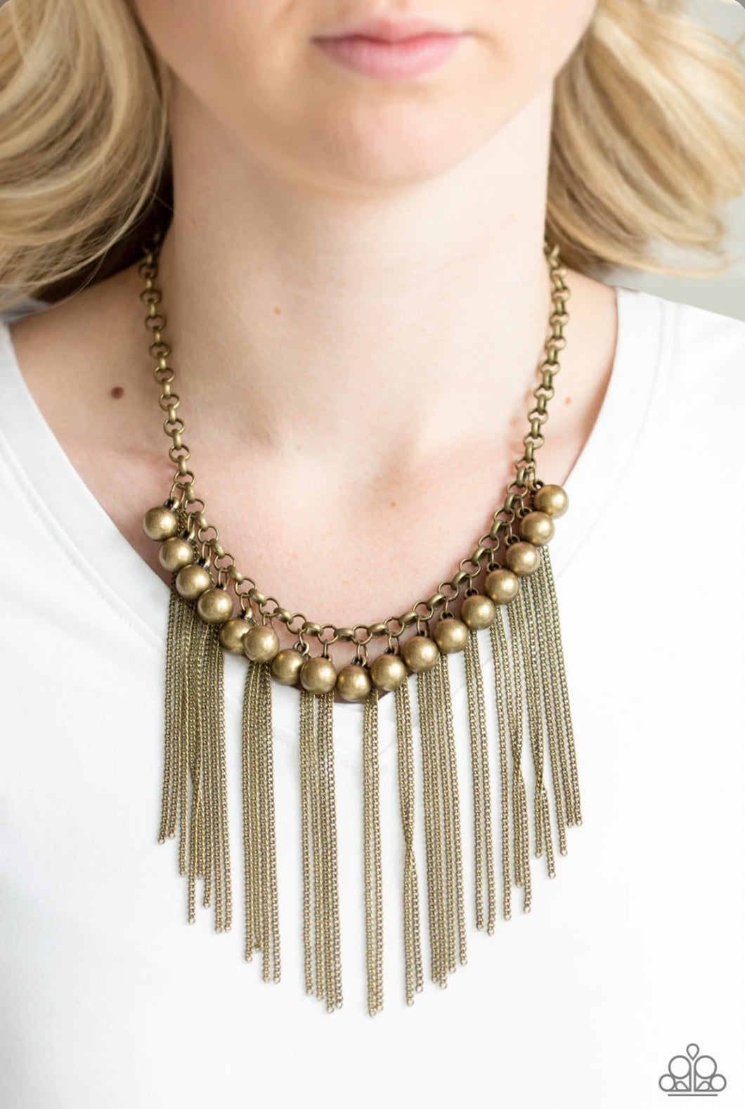 Powerhouse Prowl Brass Necklace