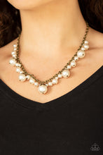 Load image into Gallery viewer, Uptown Pearls Brass Necklace
