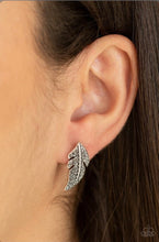 Load image into Gallery viewer, Feathered Fortune Silver Post Earring
