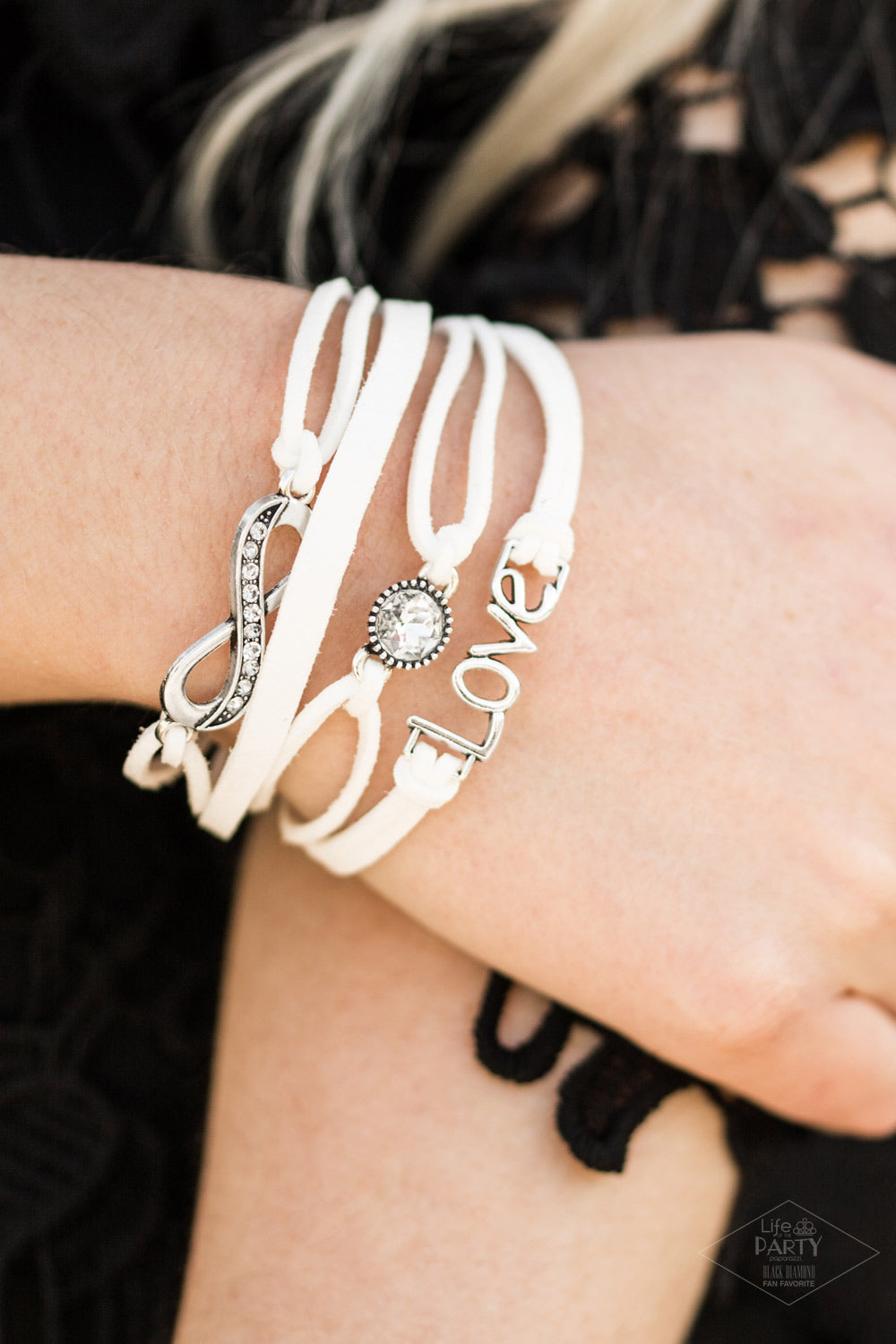Infinitely Irresistible white bracelet