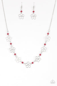 Always Abloom - Red necklace