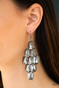 Contemporary Catwalk Black earring