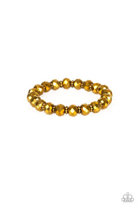 Crystal Candelabras - Brass bracelet