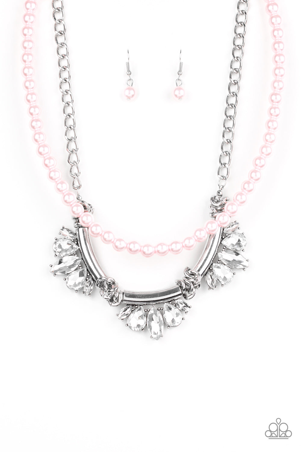 Bow Before The Queen - Pink Necklace