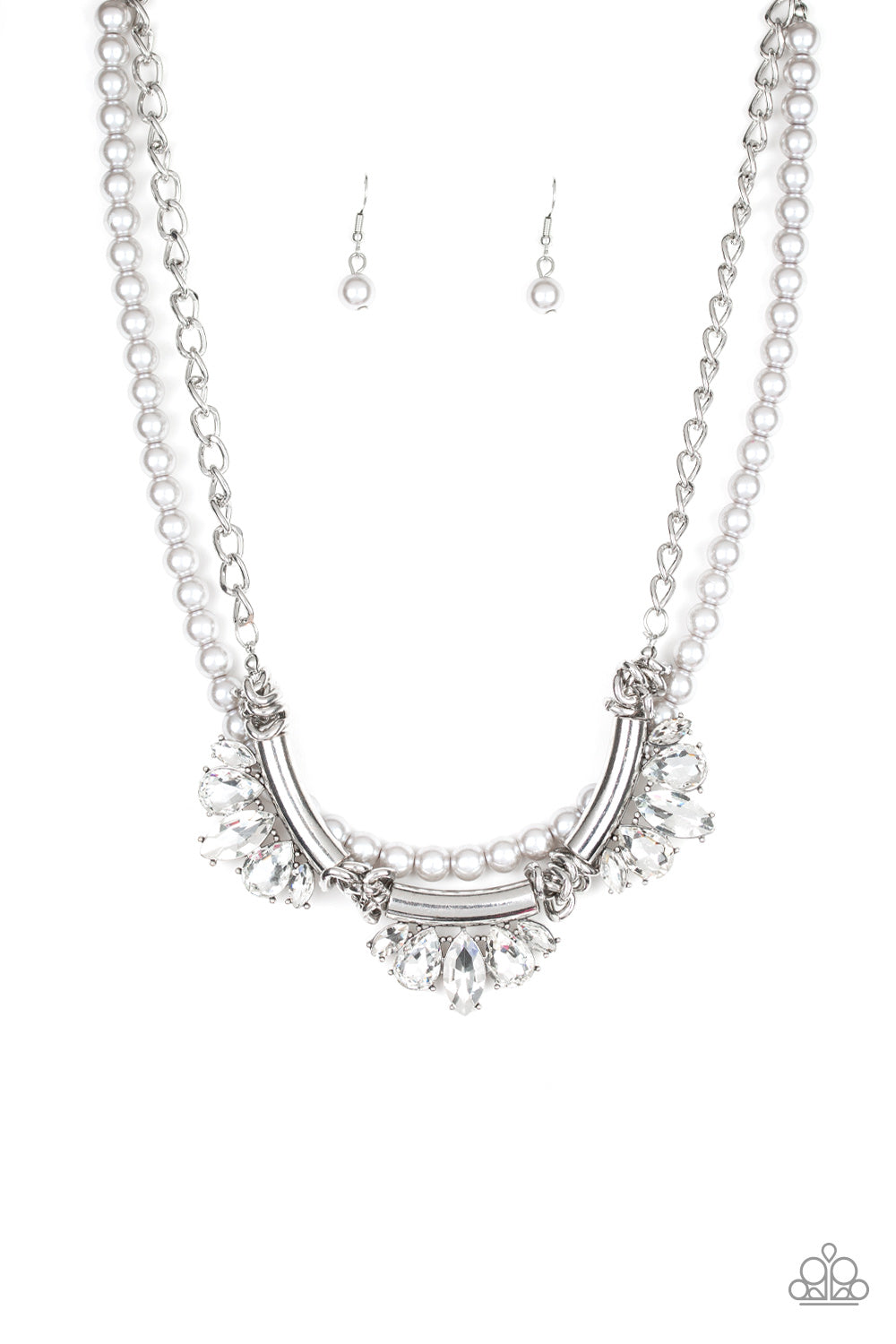 Bow Before The Queen - Silver Necklace