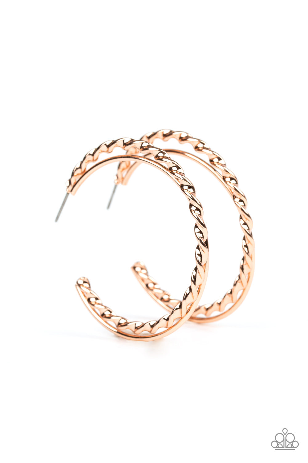 Retro Twist - Rose Gold Earring