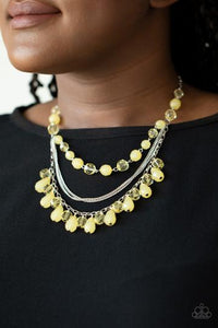 Awe-inspiring Iridescence yellow necklace
