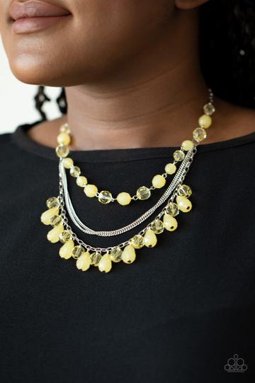 Awe-inspiring Iridescence yellow necklace