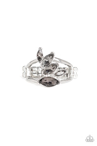 Rhinestone Stunner - Silver ring