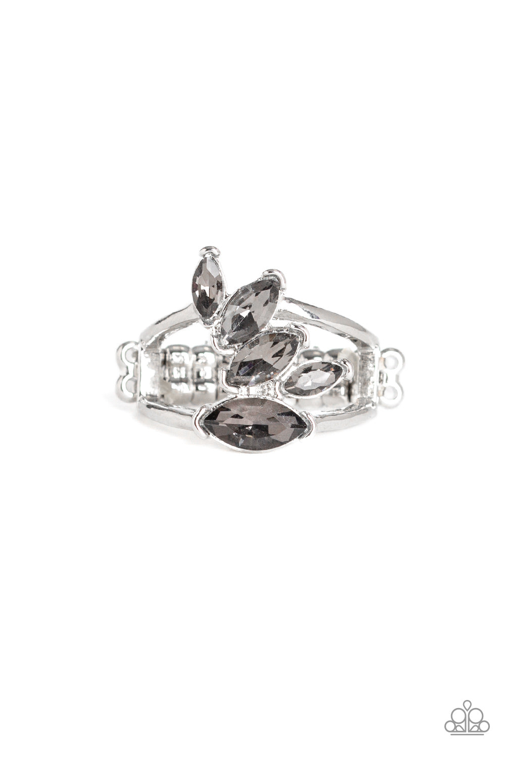 Rhinestone Stunner - Silver ring