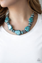 Load image into Gallery viewer, Prehistoric Fashionista - Blue necklace
