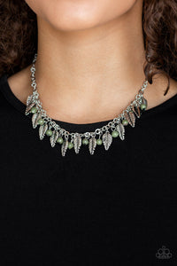 Boldly Airborne - Green Necklace