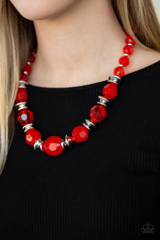 Dine and Dash red necklace