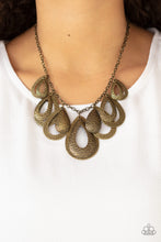 Load image into Gallery viewer, Teardrop Tempest - Brass Necklace
