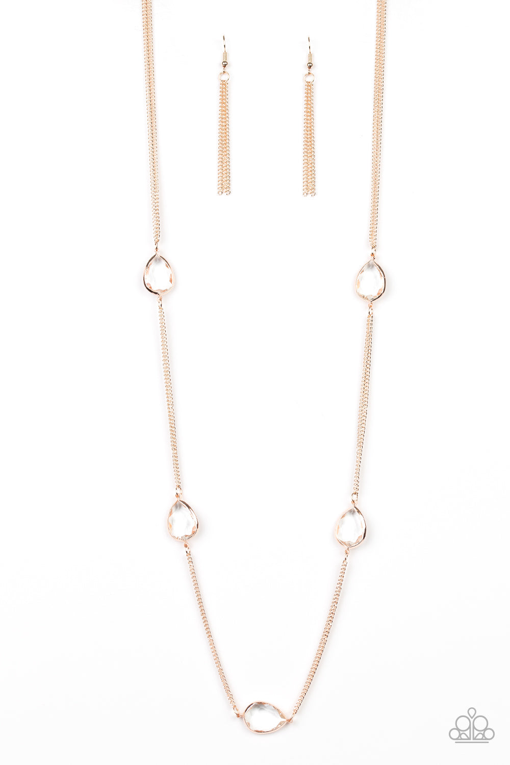 Teardrop Timelessness - Rose Gold Necklace