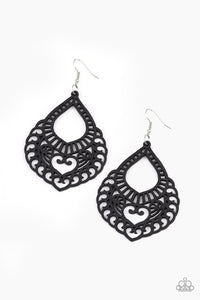 If You WOOD Be So Kind - Black Earring