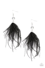 Load image into Gallery viewer, Feathered Flamboyance - Black Earring
