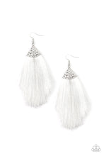 Load image into Gallery viewer, Tassel Tempo - White Earring

