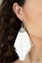 Load image into Gallery viewer, Tassel Tempo - White Earring
