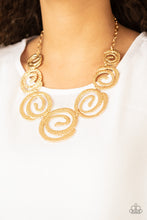 Load image into Gallery viewer, Statement Swirl - Gold Necklace
