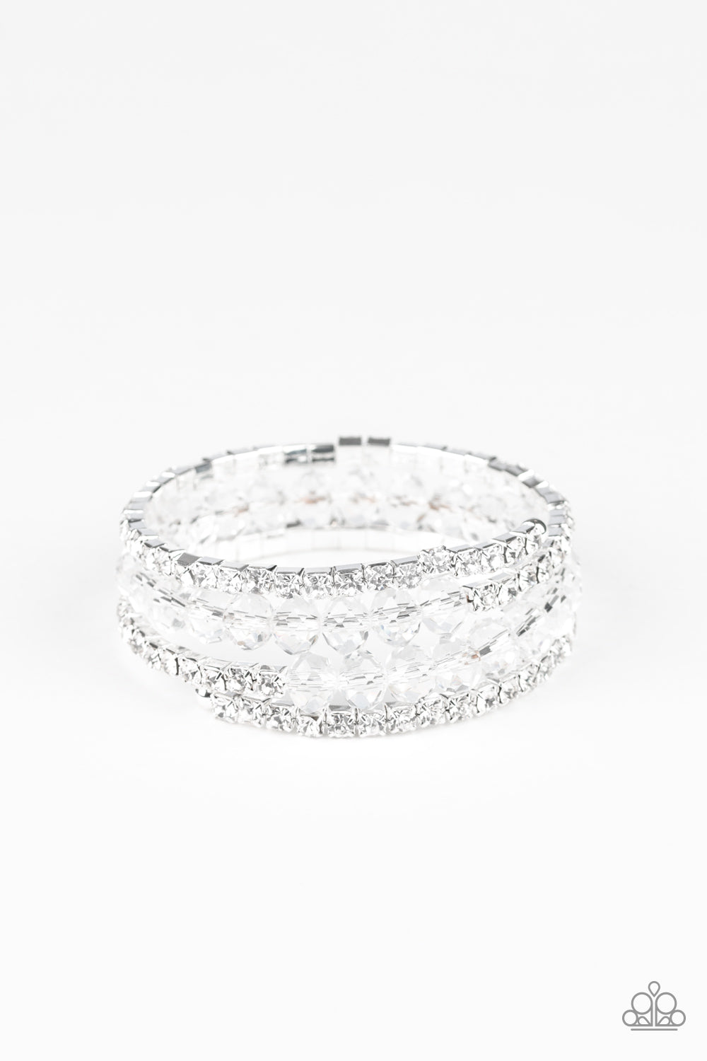 Glam-ified Fashion - White Bracelet