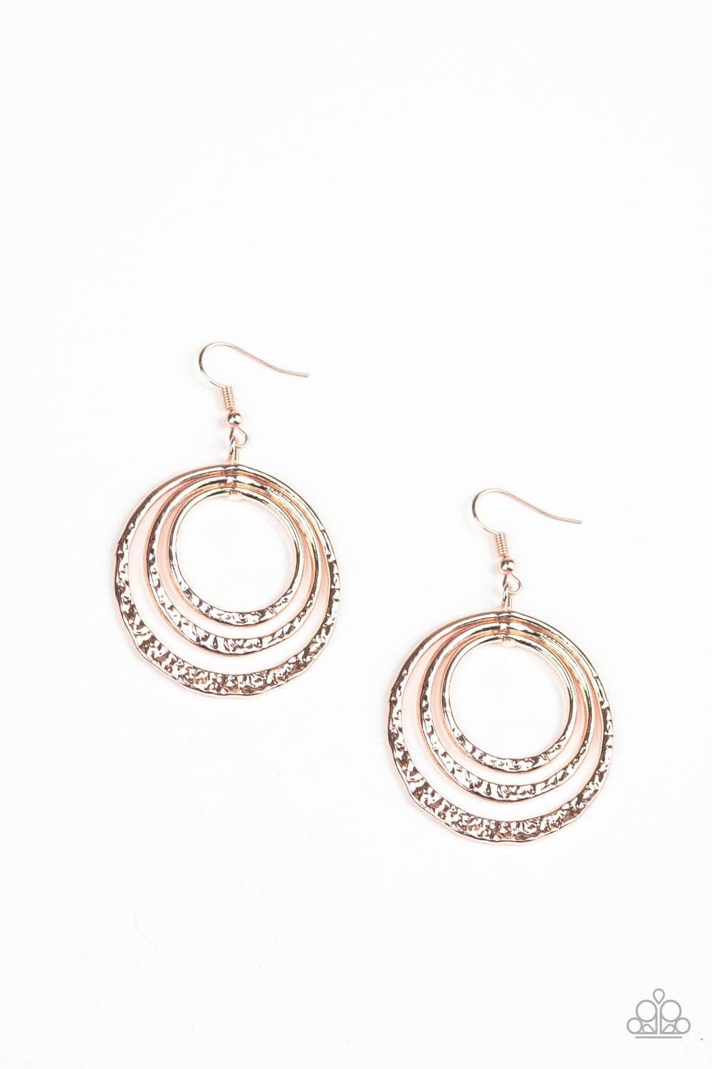 Metallic Ruffle - Rose Gold earring