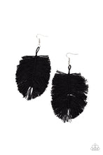 Load image into Gallery viewer, Hanging by a Thread - Black Earring
