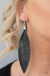Feather Fantasy - Black Earring
