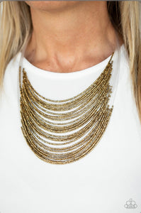 Catwalk Queen Brass Necklace