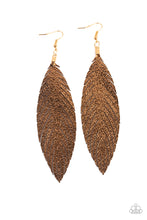 Load image into Gallery viewer, Feather Fantasy - Gold Earring
