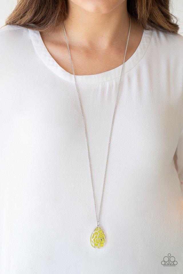 Gleaming Gardens yellow necklace