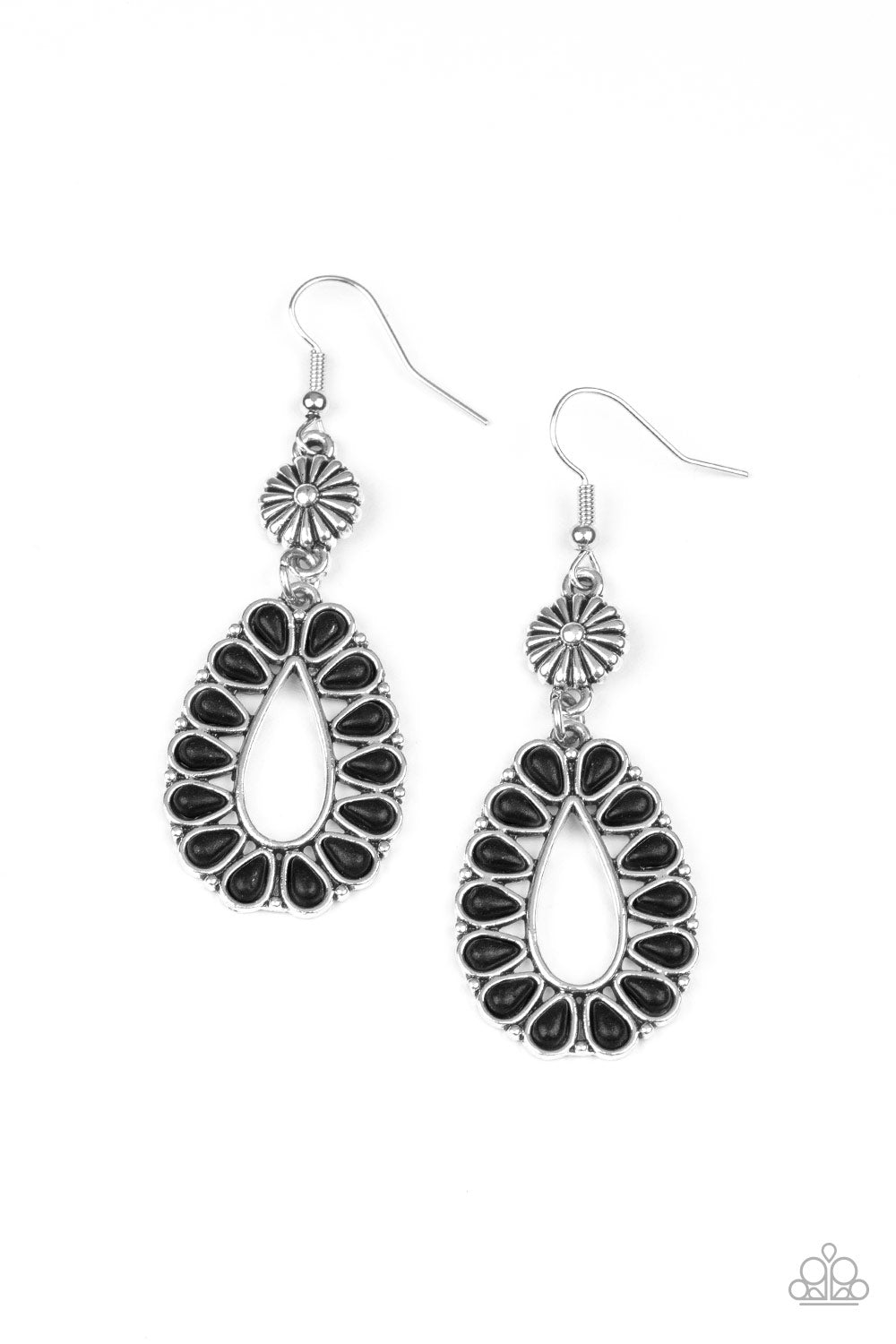 Stone Orchard - Black Earring