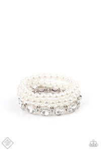 Flawlessly Flattering - White bracelet Fashion Fix