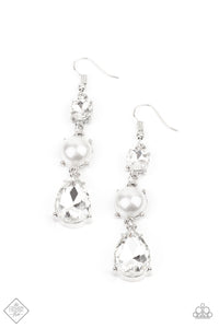 Unpredictable Shimmer - White earring fashion fix